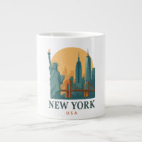 Tasse de voyage minimaliste vintage New York City