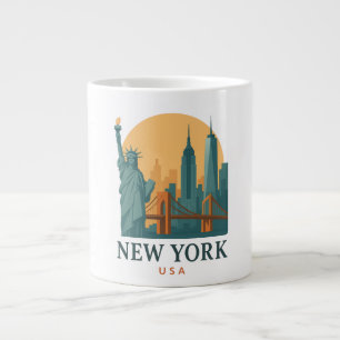 Tasse de voyage minimaliste vintage New York City