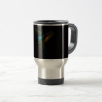 Tasse de voyage noire 4 Luxe avec colibri en vol