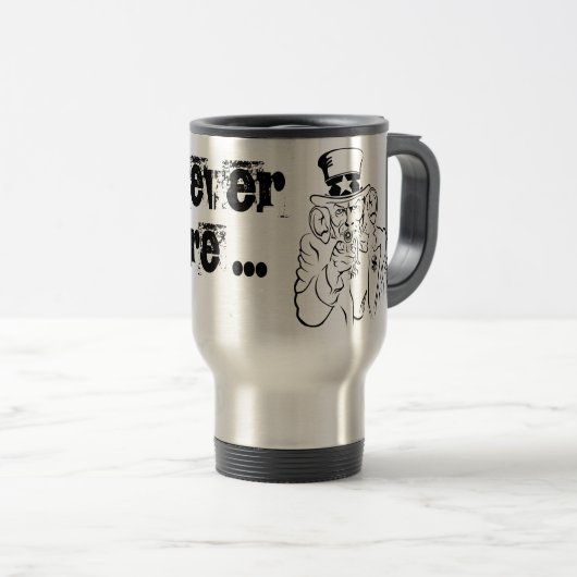 Tasse de voyage Oncle Sam (Devant droit)