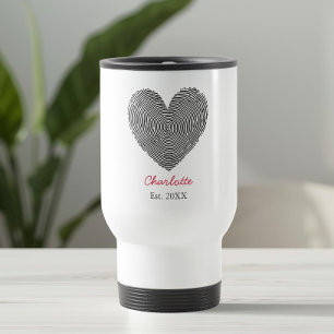 Tasse de voyage personnalisée avec empreinte digit