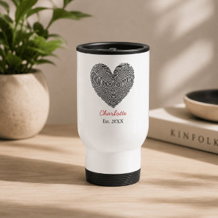 Tasse de voyage personnalisée avec empreinte digit