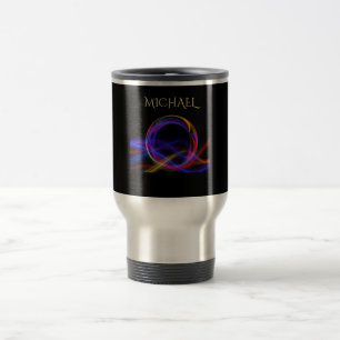 Tasse de voyage personnalisée en acier inoxydable.