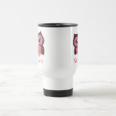 Tasse de voyage personnalisée par hibou rose (Centre)