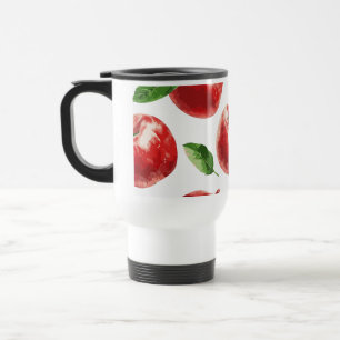 Tasse de voyage Pomme Rouge Aquarelle