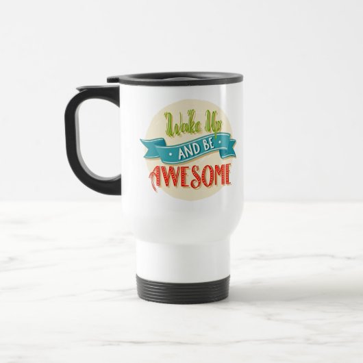 Tasse de voyage rétro éveillée formidable (Gauche)