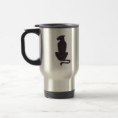 Tasse de voyage silhouette de chat noir (Gauche)