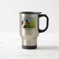 Tasse de voyage "Vache hilarante "A-Brouter du maï