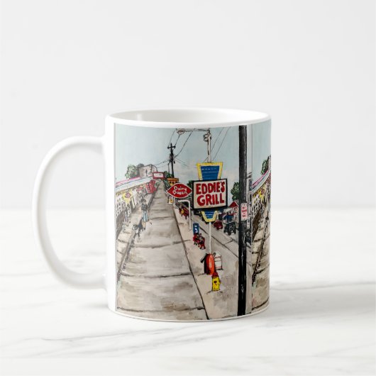 Tasse "de vue de rue de Sur-Le-Lac de Genève" (Gauche)