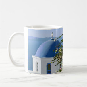Tasse de vue d'église de Santorini