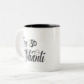 Tasse de yoga de l'OM Shanti (Devant gauche)