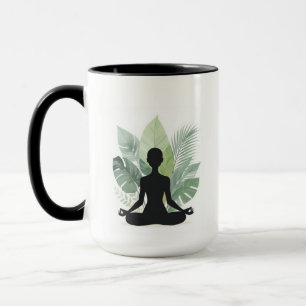 Tasse de yoga de méditation botanique boho