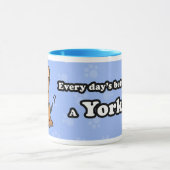 Tasse de Yorkie de bande dessinée (Centre)