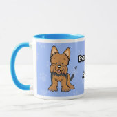 Tasse de Yorkie de bande dessinée (Gauche)