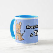 Tasse de Yorkie de bande dessinée (Devant gauche)