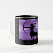 Tasse de zodiaque d'Archer de Sagittaire avec des (Devant gauche)