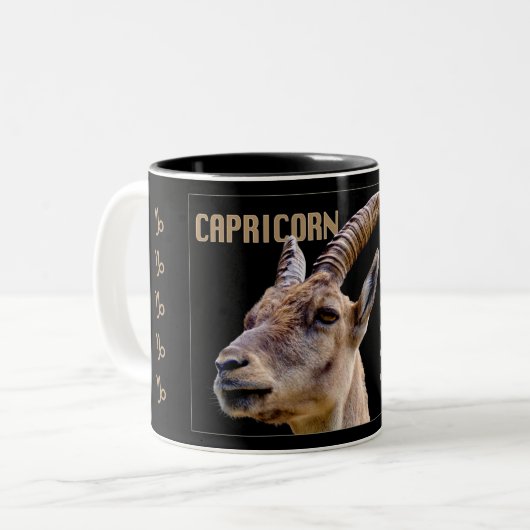 Tasse de zodiaque de chèvre de Capricorne avec des (Devant gauche)