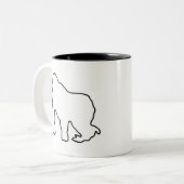 Tasse de Zoe de gorille - contour de gorille (Devant gauche)