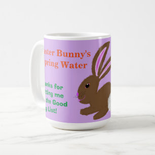 Tasse d'eau personnalisée pour lapin de Pâques