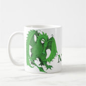 Tasse debout de dragon vert pour Mike (Gauche)