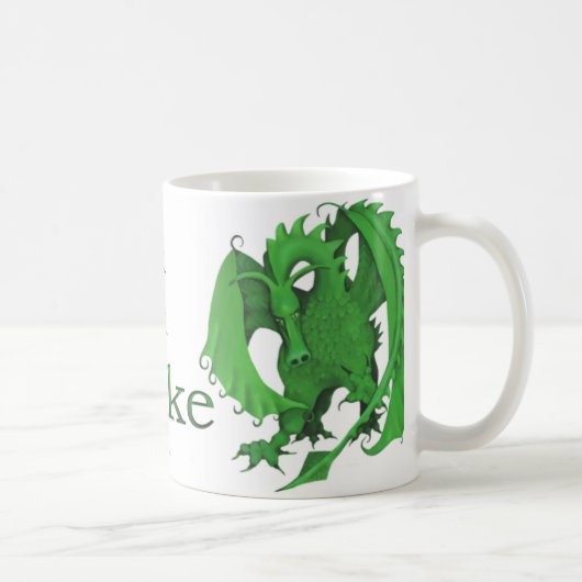 Tasse debout de dragon vert pour Mike (Droite)