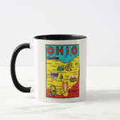 Tasse décalcomanie de la carte de l'Ohio (Gauche)
