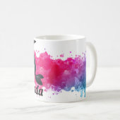 Tasse d'éclaboussure de rose de baleine d'orque (Devant droit)