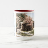 Tasse d'école de pelouse de cerise avec des photos (Centre)