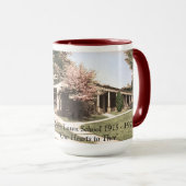 Tasse d'école de pelouse de cerise avec des photos (Devant droit)