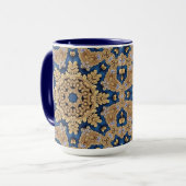 Tasse décorative bleu or (Devant gauche)
