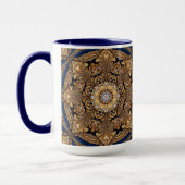 Tasse décorative bleu or (Gauche)