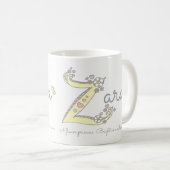 Tasse décorative de monogramme de la signification (Devant droit)