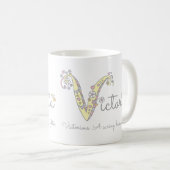 Tasse décorative de monogramme de la signification (Devant droit)