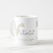 Tasse décorative de monogramme de la signification (Devant gauche)