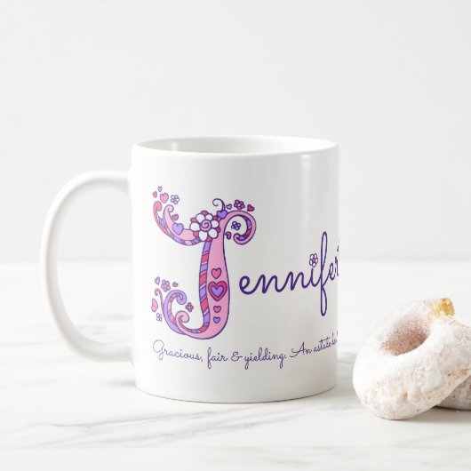 Tasse décorative de monogramme de la signification (Avec donut)