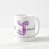 Tasse décorative de monogramme de la signification (Devant droit)