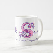 Tasse décorative de monogramme de la signification (Devant droit)