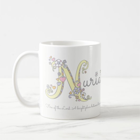Tasse décorative de monogramme de la signification (Gauche)