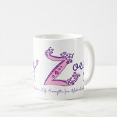 Tasse décorative de monogramme de la signification (Devant droit)