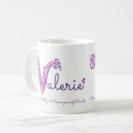 Tasse décorative de monogramme de la signification (Devant gauche)