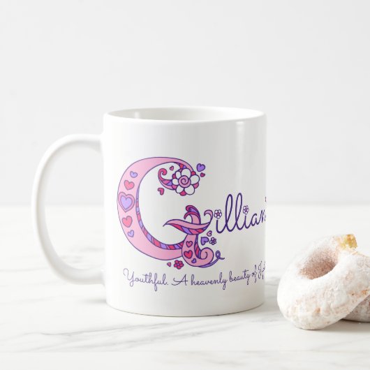 Tasse décorative de monogramme de la signification (Avec donut)