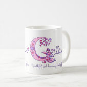 Tasse décorative de monogramme de la signification (Devant droit)