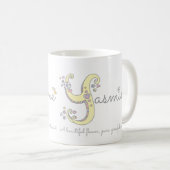 Tasse décorative de monogramme de la signification (Devant droit)