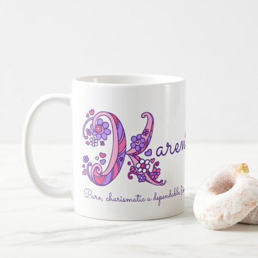 Tasse décorative de monogramme de la signification (Avec donut)