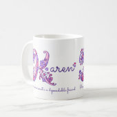 Tasse décorative de monogramme de la signification (Devant gauche)