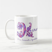 Tasse décorative de monogramme de la signification (Gauche)