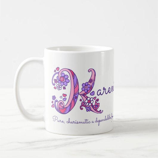 Tasse décorative de monogramme de la signification (Gauche)