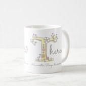Tasse décorative de monogramme de la signification (Devant droit)