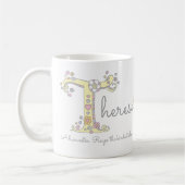 Tasse décorative de monogramme de la signification (Gauche)