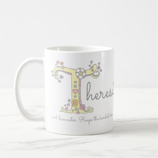 Tasse décorative de monogramme de la signification (Gauche)